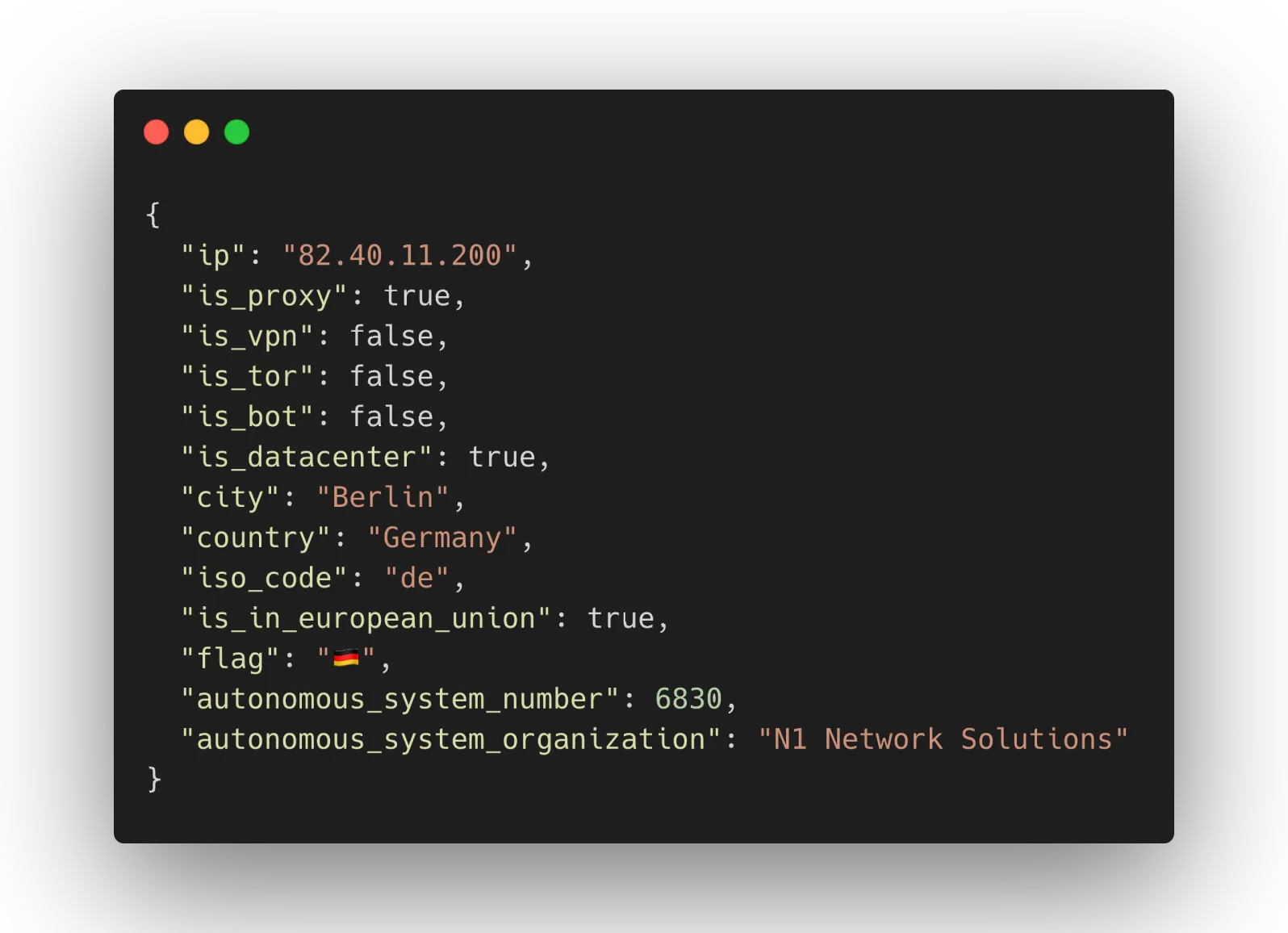 IP Information and VPN Detection API